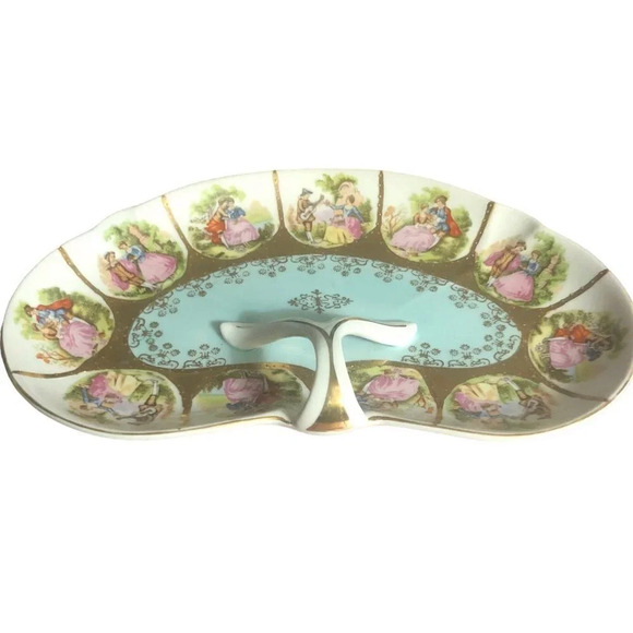 Vtg Original Arnart Creations Hand Painted Fragonard Dresser Tray Japan Jewerly - Picture 3 of 8